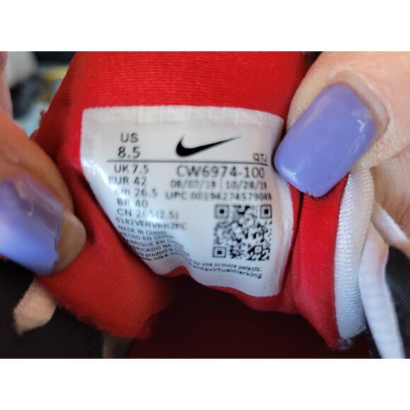 Nike Air Vapormax Plus Running Shoes White / Blue / Red Sz 8.5 CW6974 100 - Picture 7 of 8